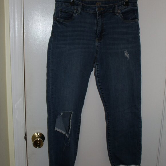 Kut from the Kloth Jeans High Rise Crop Straight Leg - Picture 1 of 2